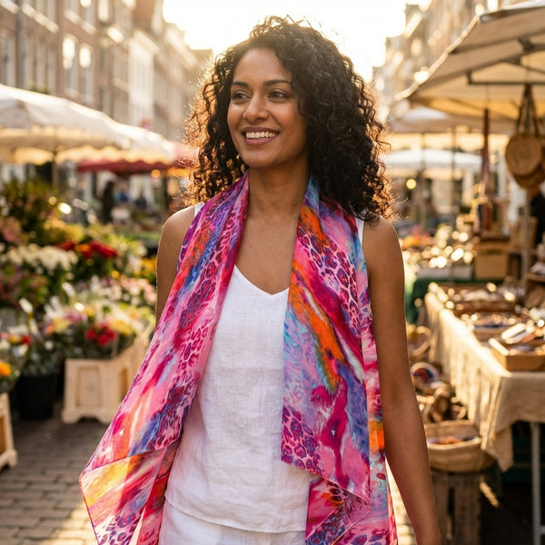 Watercolor Animal Print Vest By Lavello