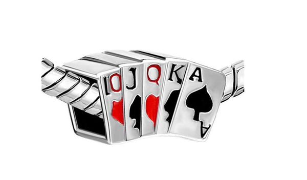 European Bead Poker (Compatible With Pandora Charm Bracelets)