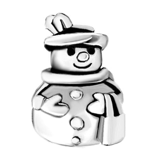 European Bead Snowwoman (Compatible With Pandora Charm Bracelets)