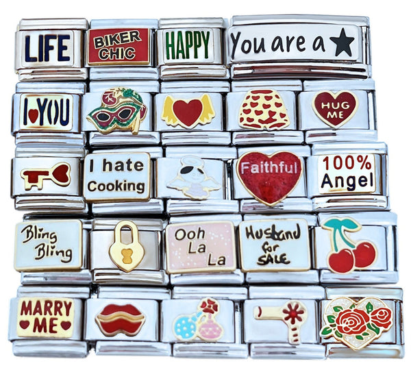 Assorted Words 9mm Italian Charms (Collection #2)