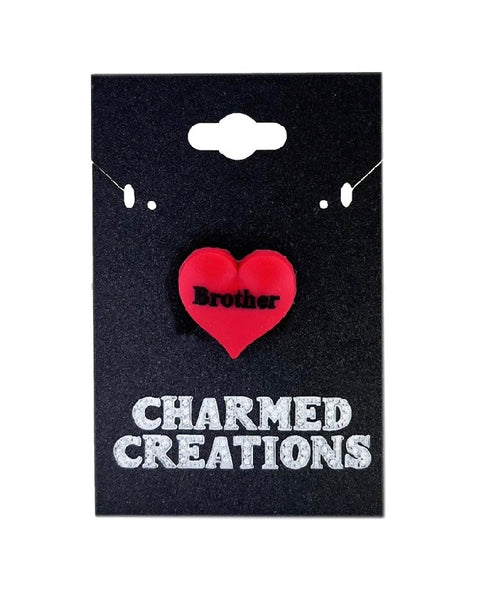 Brother Red Heart Shoe Charm