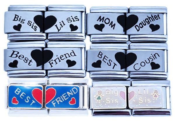 Double Link 9mm Italian Charm Set