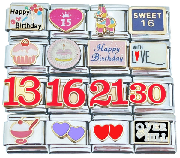 Birthday Celebrations 9mm Italian Charms