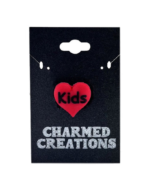 Kids Red Heart Shoe Charm