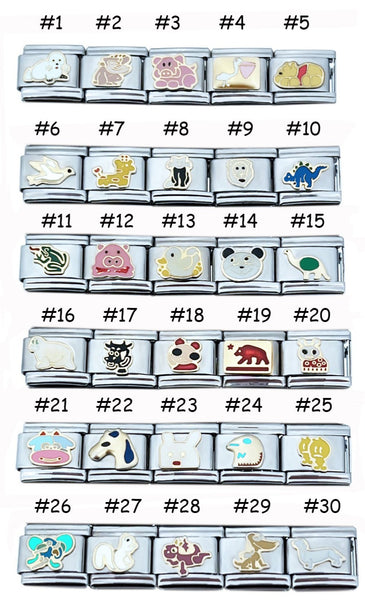 Assorted Animals 9mm Italian Charms