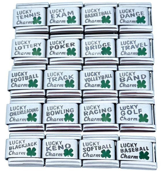 Lucky Shamrock Laser 9mm Italian charm