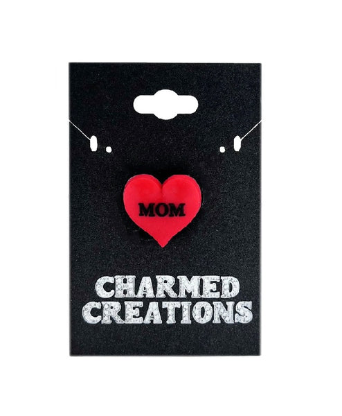 Mom Red Heart Shoe Charm
