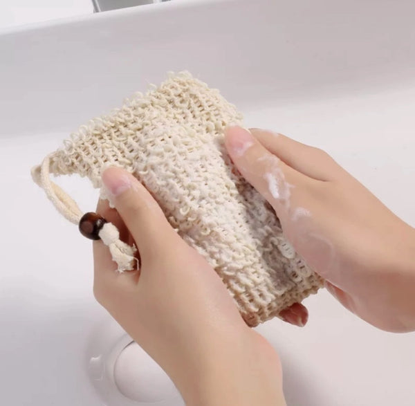 Natural Soap Saver Drawstring Bag