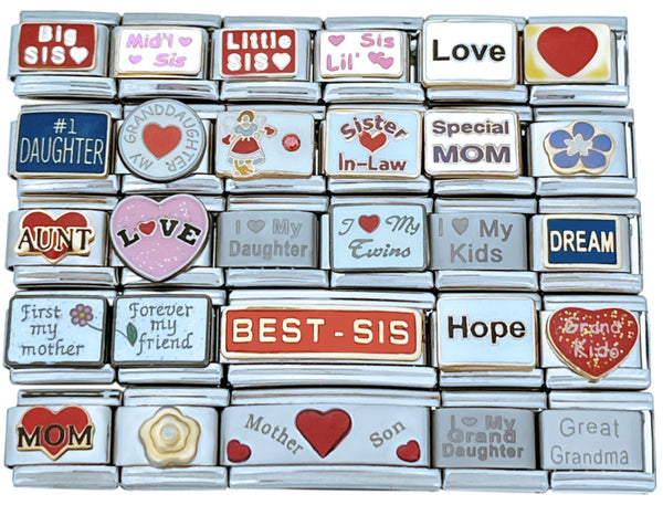 Sisters & Family Theme 9mm Italian Charms (Collection #15)