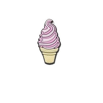 Swirl Ice Cream Cone Shoe Charm