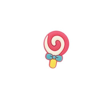 Swirl Lollipop With Blue Bow Shoe Charm