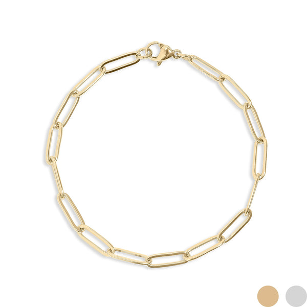 The Viral Paperclip Bracelet In Gold