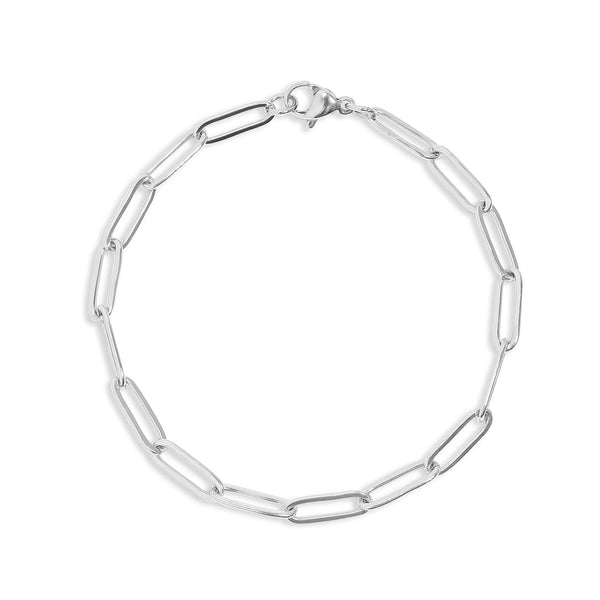 The Viral Paperclip Bracelet In Silver