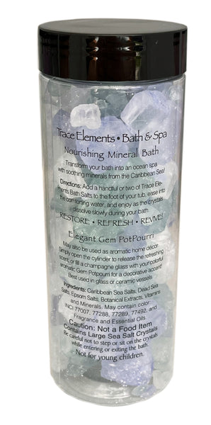 Copper Trace Elements Bath & Spa Sea Salt (Turquoise, Calendula Gardenia Mist) By T.S. Pink
