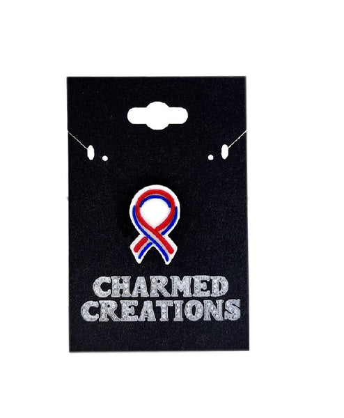 USA Ribbon Shoe Charm