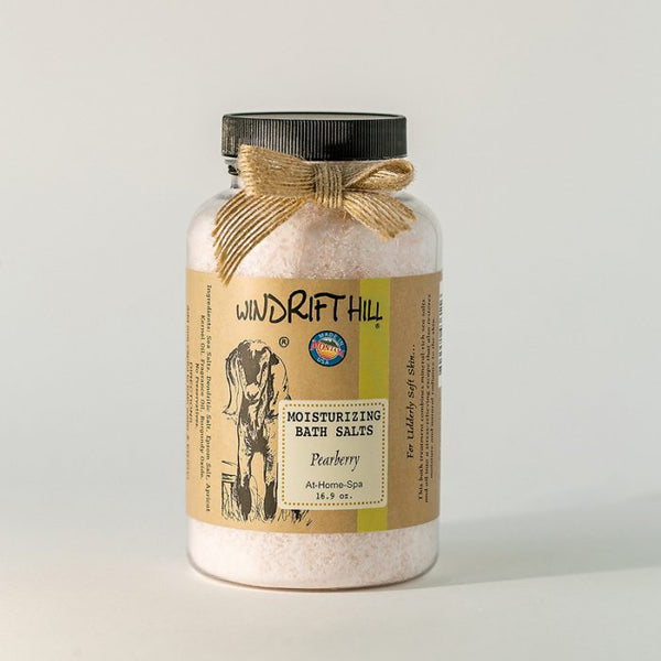 Windrift Hill moisturizing bath salts Pearberry scent 16.9oz