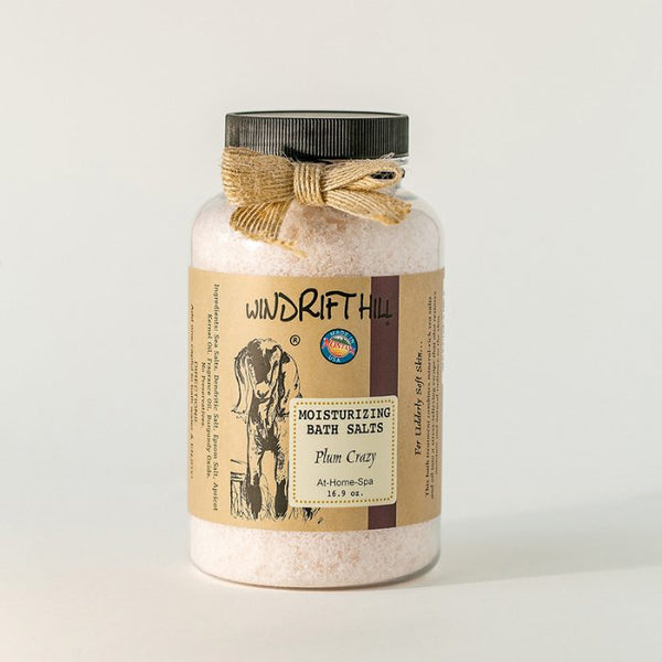 Windrift Hill moisturizing bath salts Plum Crazy scent 16.9oz