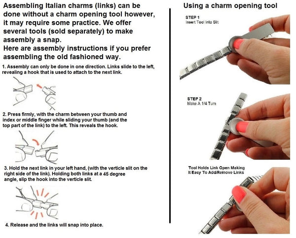 How to link 9mm Italian Charms