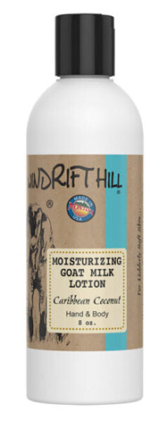 Windrift Hill moisturizing goat milk lotion Caribbean Coconut scent 8oz