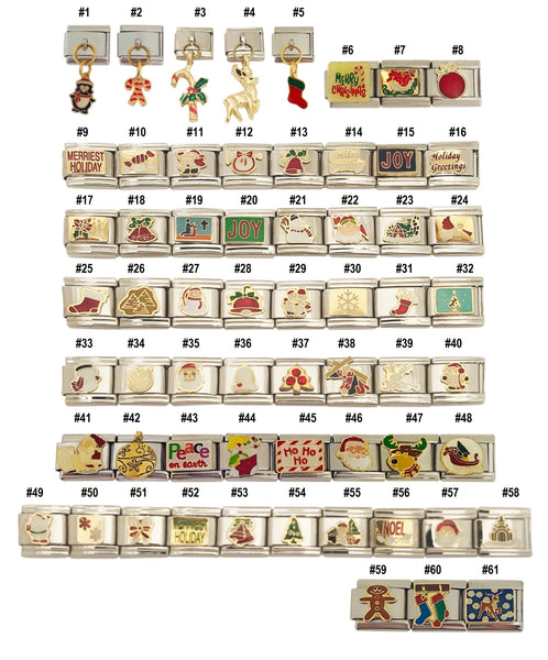 Wholesale Christmas Theme 9mm Italian Charms