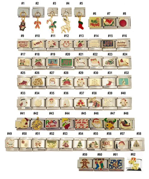 Christmas Theme 9mm Italian Charms