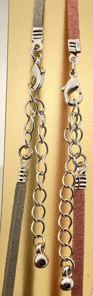 2-Pack Colorful Thin Suede For Necklaces Or Wrap Bracelets