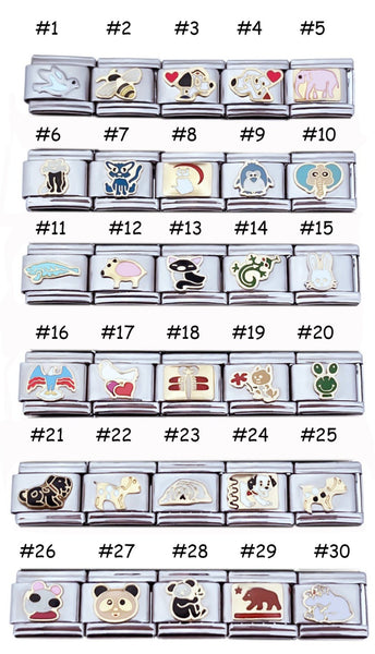 Assorted Animals 9mm Italian Charms