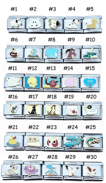 Assorted Animals 9mm Italian Charm