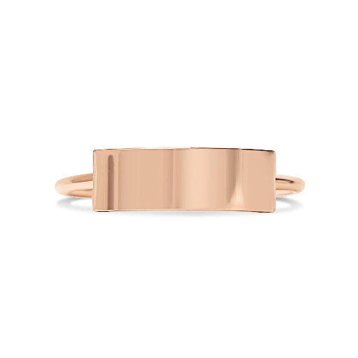 18K Rose Gold PVD Stainless Steel Blank Stamping Ring