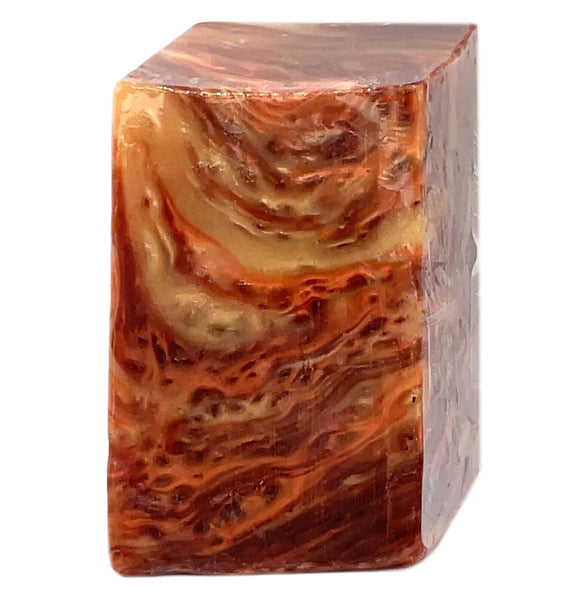 Tiger Cedar handmade soap bar 4oz with wood grain design
