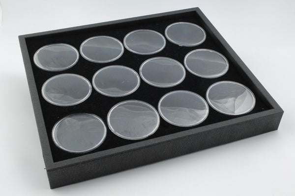 Black Half Size Gemstone Display Tray