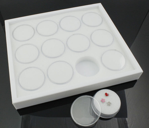 Black Half Size Gemstone Display Tray