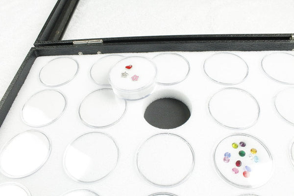 Black 36 Gem Jar Full Size Gemstone Display Tray Insert