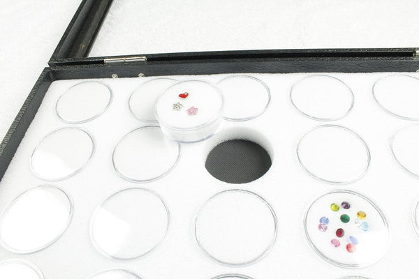Black 24 Gem Jar Full Size Gemstone Display Tray Insert