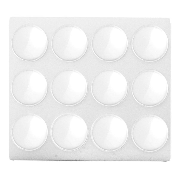 White 12 Gem Jar Half Size Gemstone Display Tray Insert