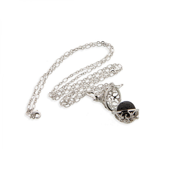 Essential Oil Necklace Diffuser Platinum Finish