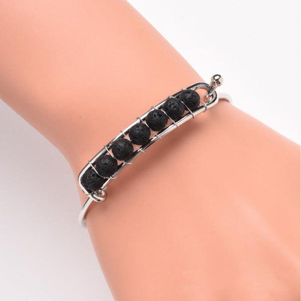 Essential Oil Diffuser Bracelet With Lava Beads