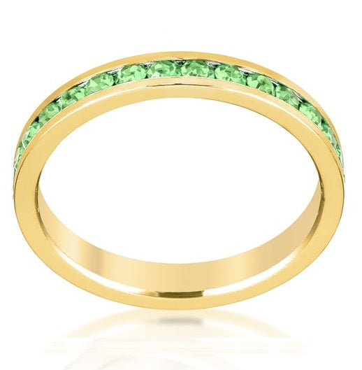 Light August Stackable Eternity Ring In Gold