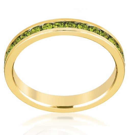 Dark August Stackable Eternity Ring In Gold