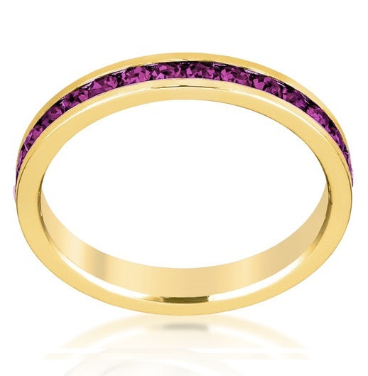 February Stackable Eternity Ring In Gold