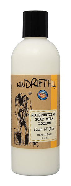Windrift Hill moisturizing goat milk lotion Goats N Oats scent 8oz