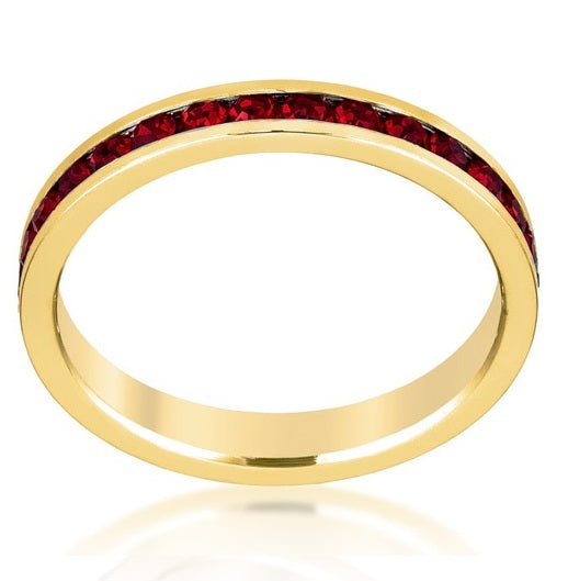 January Stackable Eternity Ring In Gold