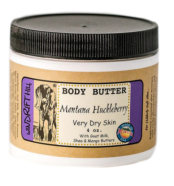 Windrift Hill goat milk body butter Montana Huckleberry scent 4oz