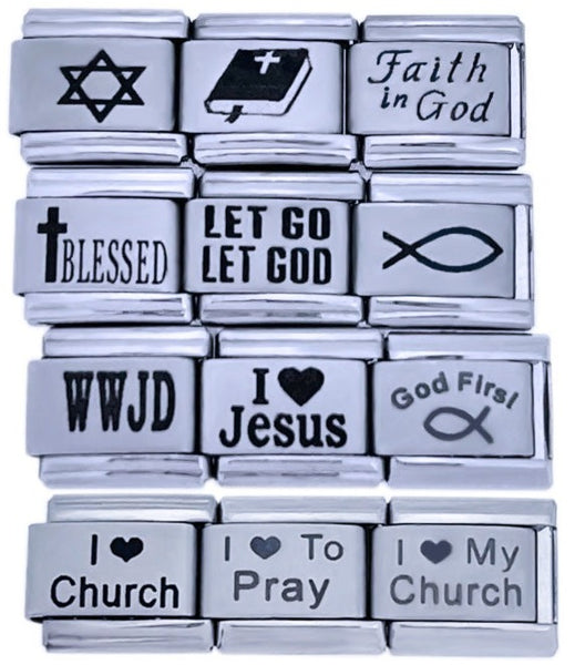 Religious Laser Etched 9mm Italian Charms