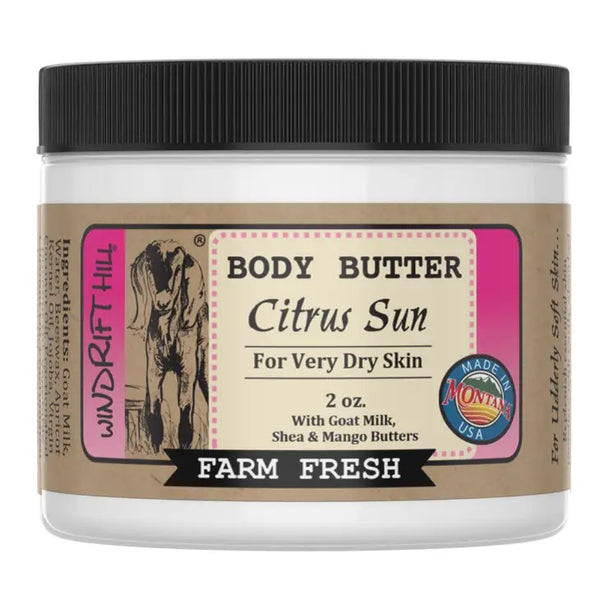 Windrift Hill goat milk body butter Citrus Sun scent 2oz