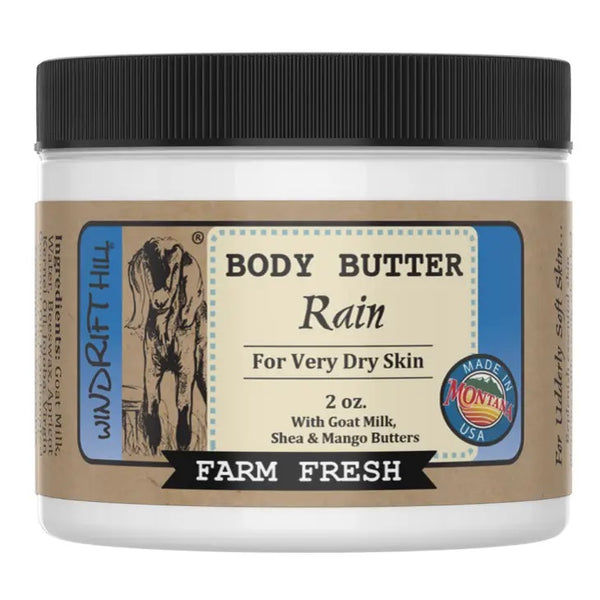 Windrift Hill goat milk body butter Rain scent 2oz