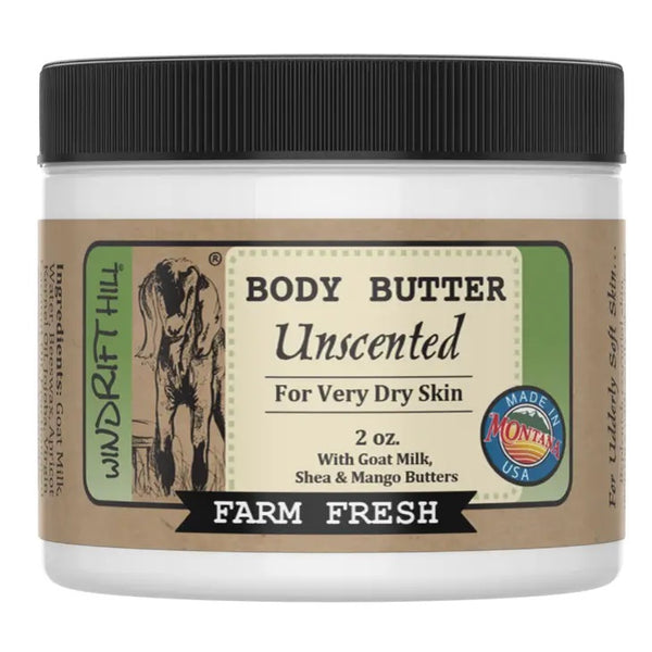 Windrift Hill goat milk body butter Unscented 2oz