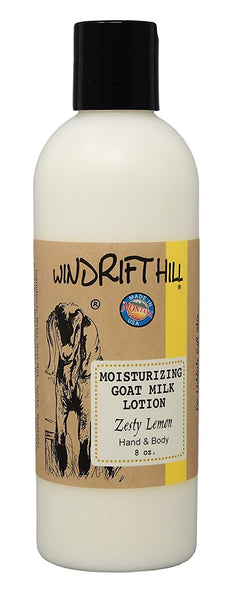 Windrift Hill moisturizing goat milk lotion Zesty Lemon scent 8oz