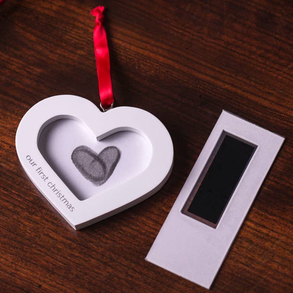 DIY Wedding Thumbprint Heart Ornament