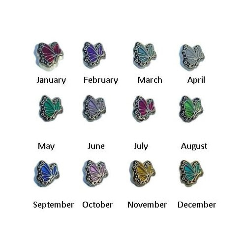 Butterfly Birthstone Floating Charms